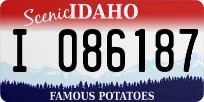 ID license plate I086187