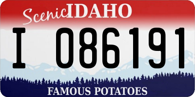 ID license plate I086191