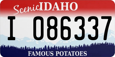ID license plate I086337