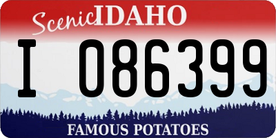 ID license plate I086399