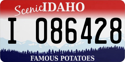 ID license plate I086428