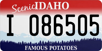 ID license plate I086505