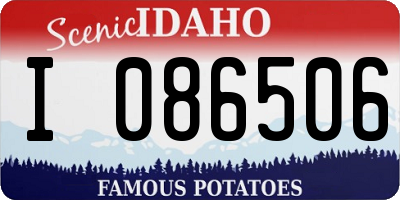 ID license plate I086506