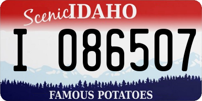 ID license plate I086507