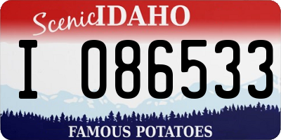 ID license plate I086533