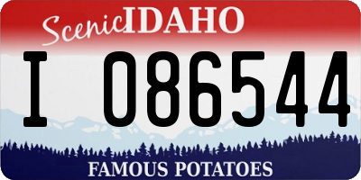 ID license plate I086544