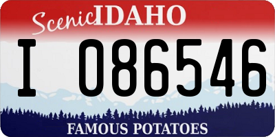 ID license plate I086546