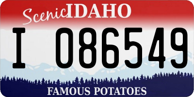 ID license plate I086549
