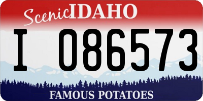 ID license plate I086573