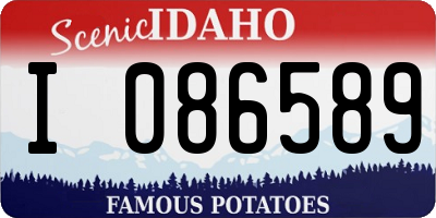 ID license plate I086589