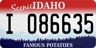ID license plate I086635