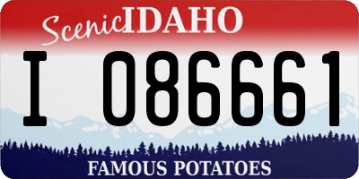 ID license plate I086661