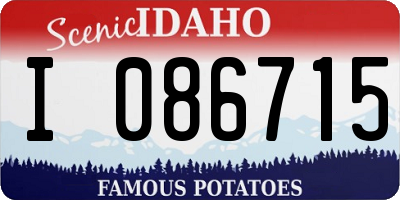 ID license plate I086715