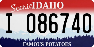 ID license plate I086740