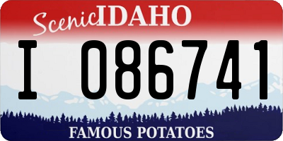 ID license plate I086741