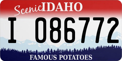 ID license plate I086772