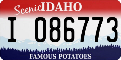 ID license plate I086773