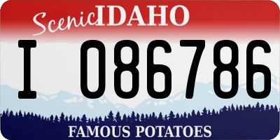 ID license plate I086786