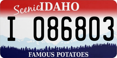 ID license plate I086803