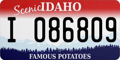 ID license plate I086809