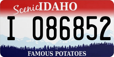 ID license plate I086852
