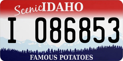 ID license plate I086853