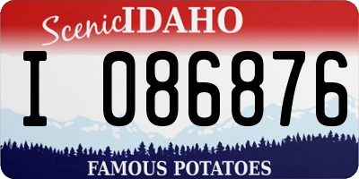 ID license plate I086876