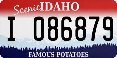 ID license plate I086879