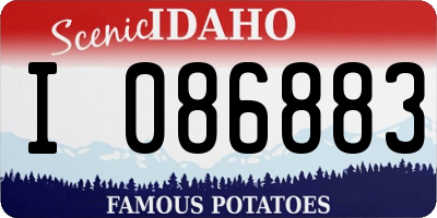 ID license plate I086883