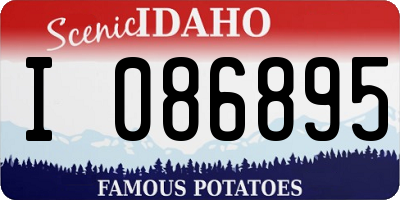 ID license plate I086895