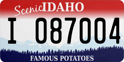 ID license plate I087004