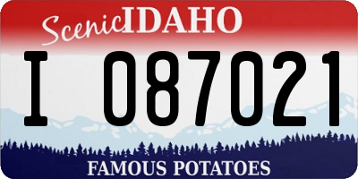 ID license plate I087021