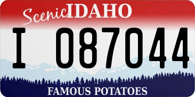 ID license plate I087044