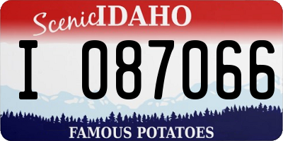 ID license plate I087066