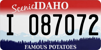 ID license plate I087072