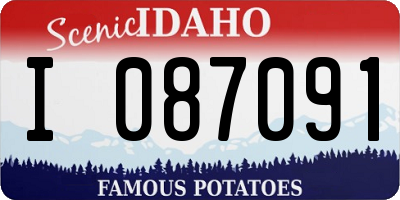 ID license plate I087091