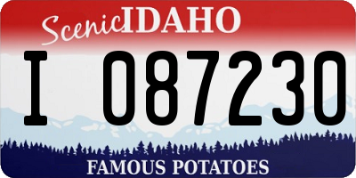ID license plate I087230
