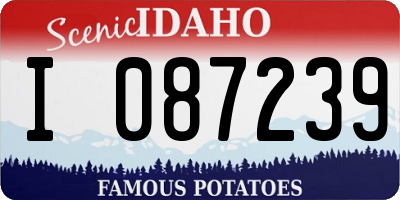 ID license plate I087239