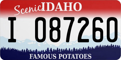ID license plate I087260