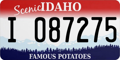 ID license plate I087275