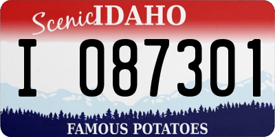 ID license plate I087301