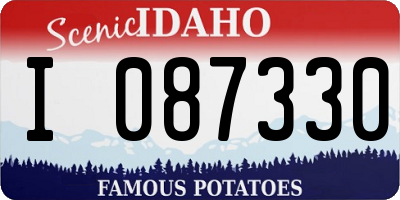 ID license plate I087330