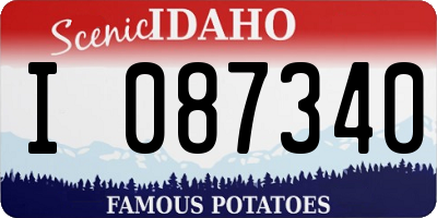 ID license plate I087340