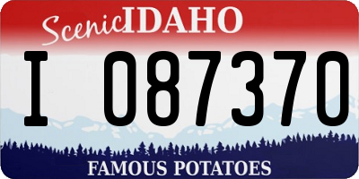 ID license plate I087370