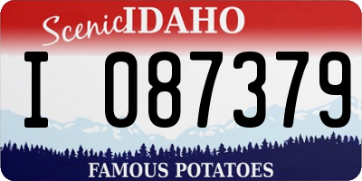 ID license plate I087379