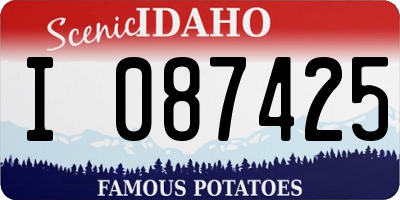 ID license plate I087425