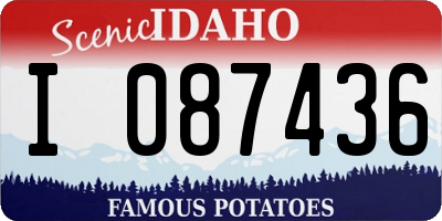 ID license plate I087436