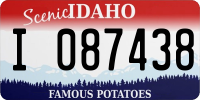ID license plate I087438