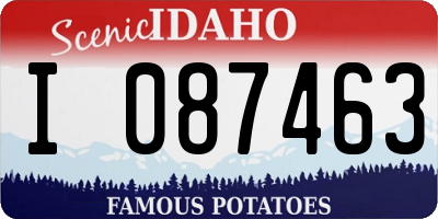 ID license plate I087463