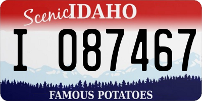 ID license plate I087467